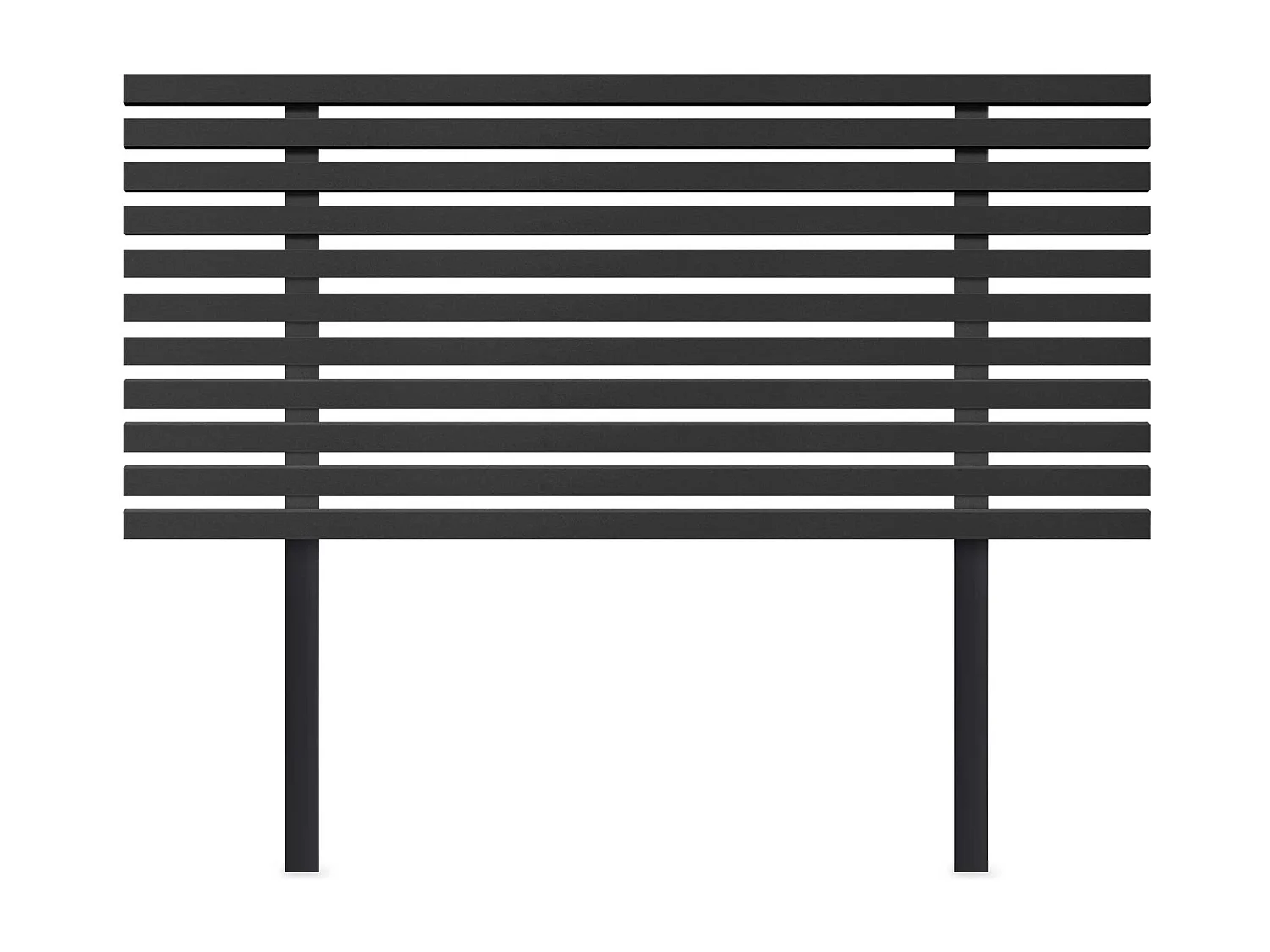 DHOME Kopfteil aus recyceltem Dm-Holz im japanischen Stil mit Beinen, 95 x 115 cm, Betten 95 – Massives Schwarz