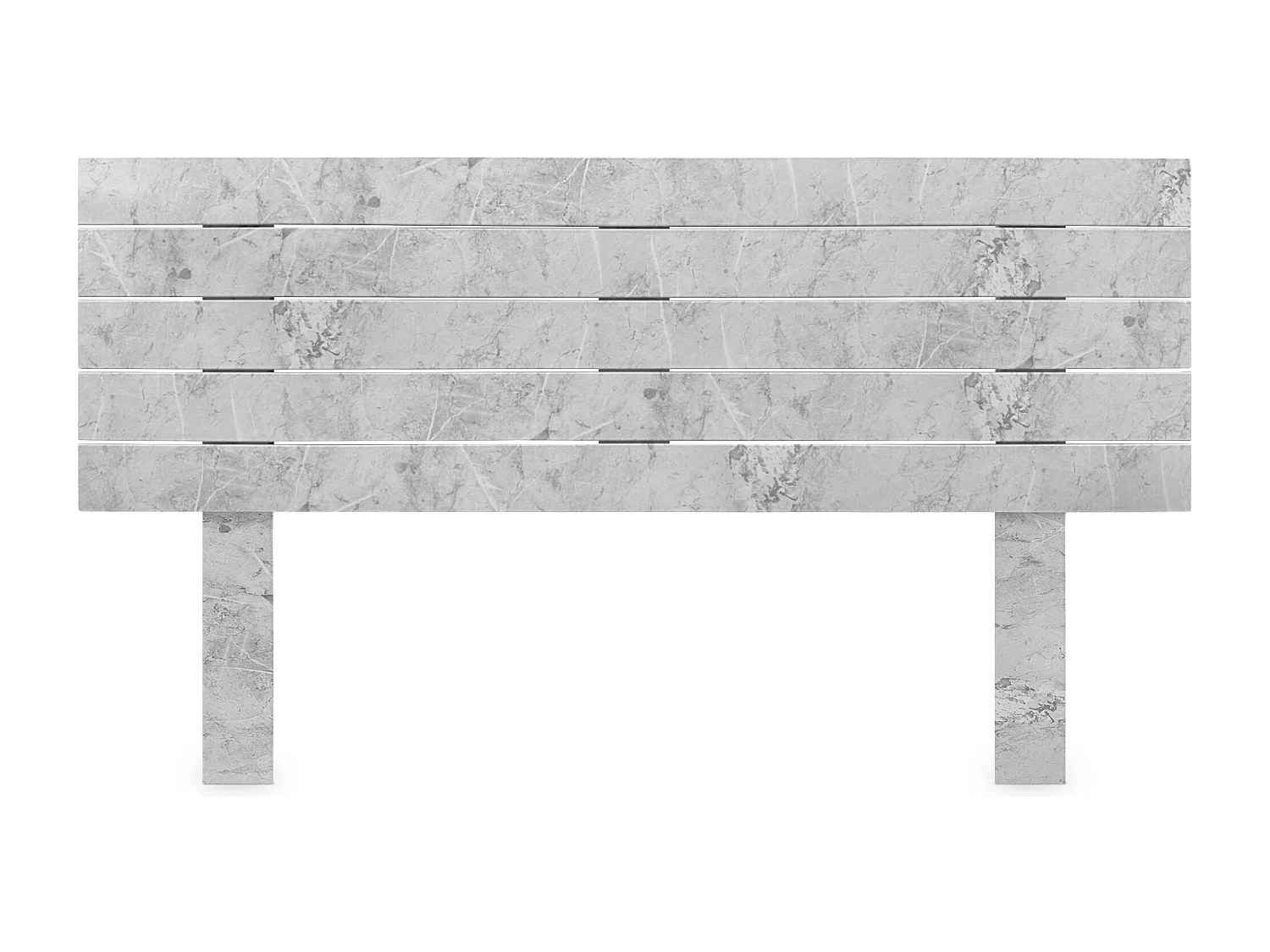 DHOME Kopfteil aus recyceltem Holz Dm-Horizontal-Palettenstil mit Beinen 160 x 115 cm, Betten 160 – Marmor-Finish