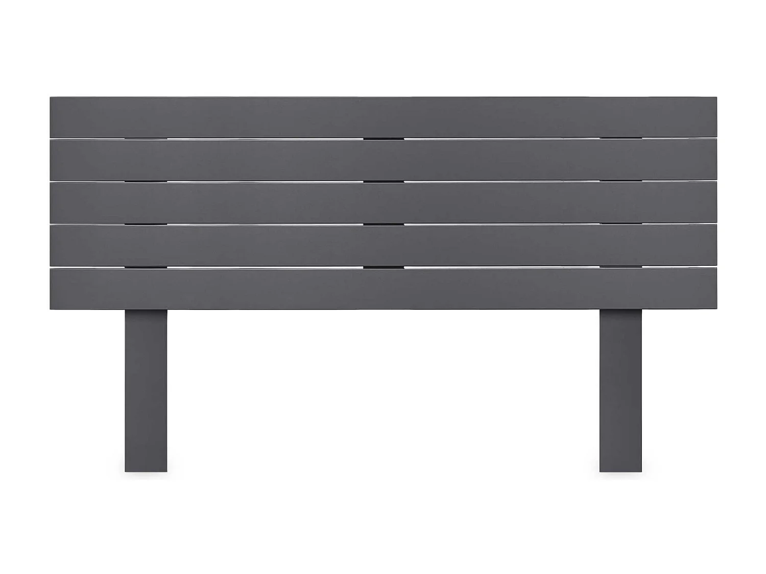 DHOME Tête de Lit Bois Recyclé Dm Style Palette Horizontale avec Pieds 145x115cm Lits 145 - Gris Massif