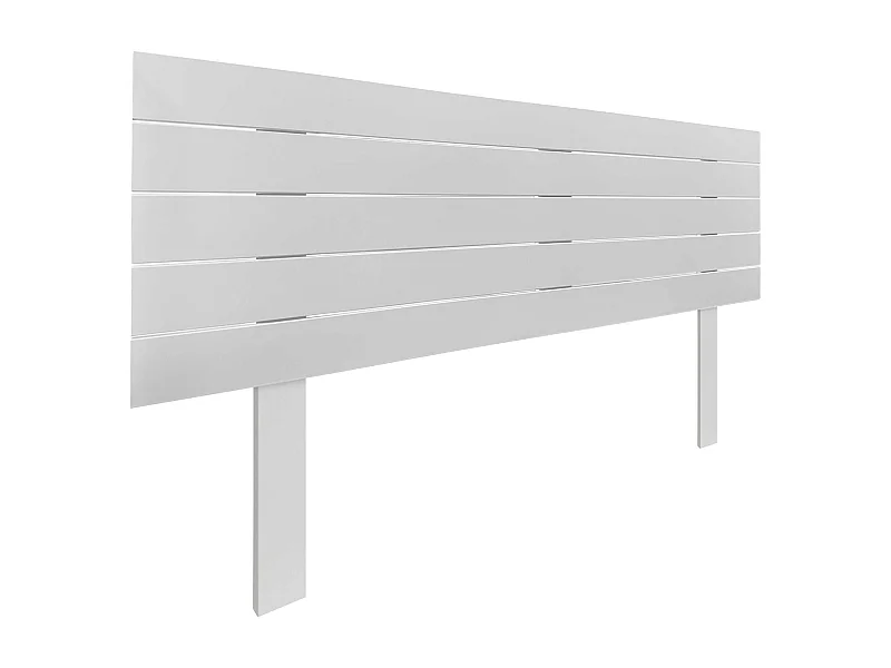 DHOME Tête de Lit Bois Recyclé Dm Style Palette Horizontale avec Pieds 150x115cm Lits 150 - Blanc Massif