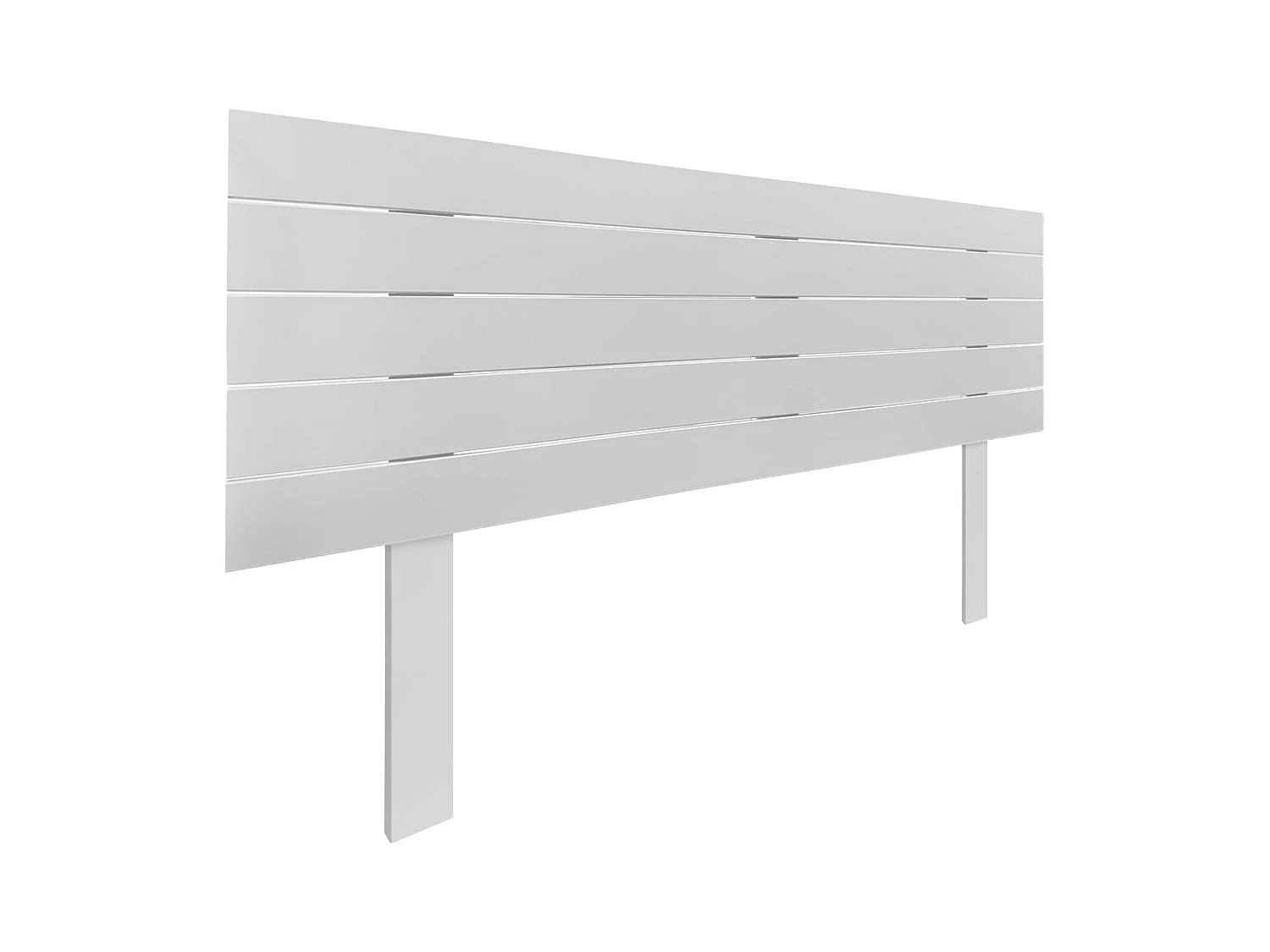 DHOME Tête de Lit Bois Recyclé Dm Style Palette Horizontale avec Pieds 150x115cm Lits 150 - Blanc Massif