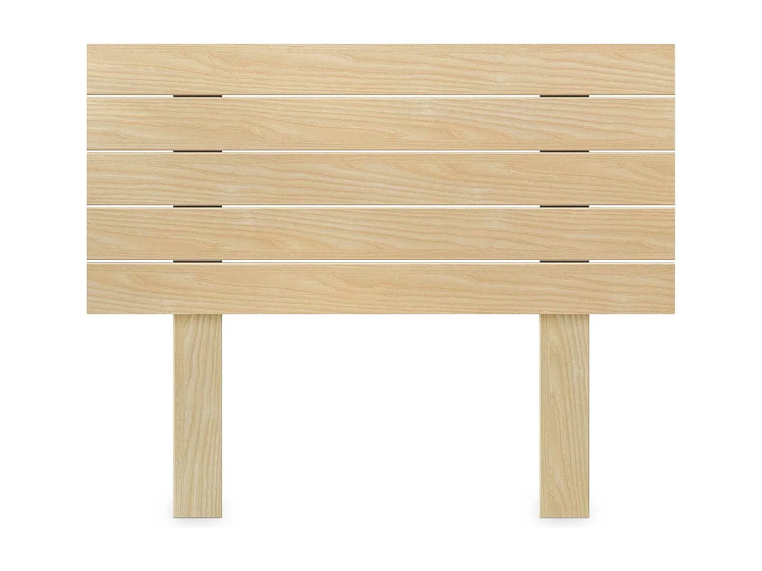 DHOME Cabeceira de Madeira Reciclada Dm Estilo Palete Horizontal com Pernas 95x115cm Camas 95 - Madeira Natural