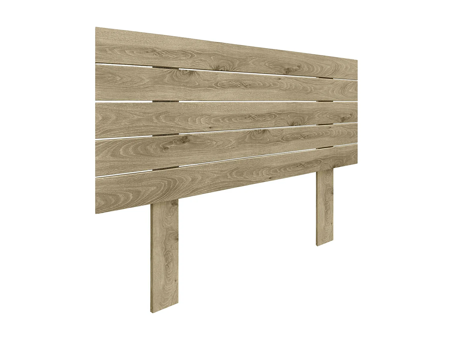 DHOME Testiera in Legno Riciclato Dm Stile Pallet Orizzontale con Gambe 90x115 cm Letti 90 - Legno Cambriano