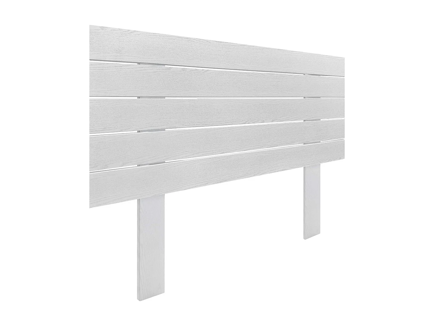 DHOME Hoofdeinde van gerecycled hout Dm Horizontale palletstijl met poten 110x115cm Bedden 110 - Wit hout