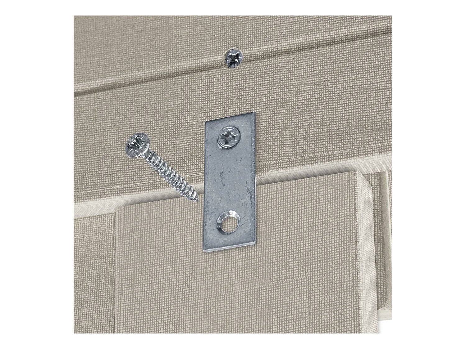 DHOME Tête de Lit Bois Recyclé Dm Style Vertical avec Pieds 110x115cm Lits 110 - Finition Lin