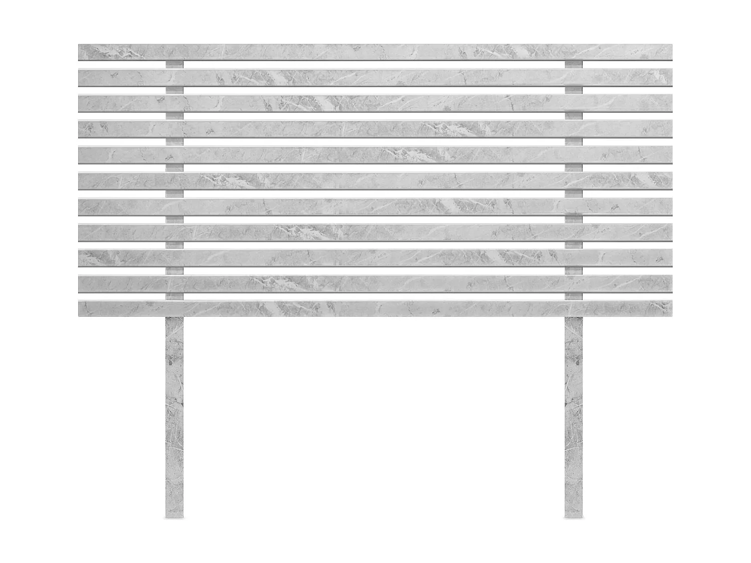 DHOME Tête de Lit Bois Recyclé Dm Style Japonais avec Pieds 90x115cm Lits 90 - Finition Marbre