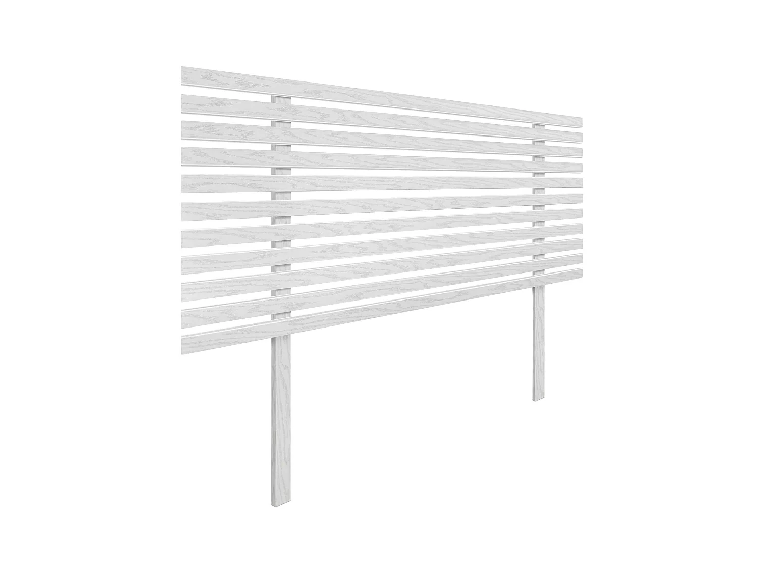 DHOME Hoofdeinde van gerecycled hout Dm Japanse stijl met poten 80x115cm Bedden 80 - Wit hout