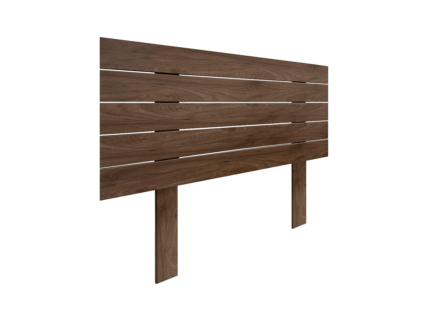 DHOME Tête de Lit Bois Recyclé Dm Style Palette Horizontale avec Pieds 90x115cm Lits 90 - Bois de Noyer