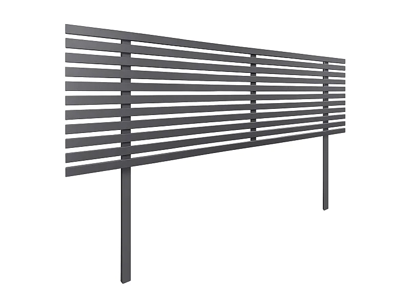 DHOME Tête de Lit Bois Recyclé Dm Style Japonais avec Pieds 145x115cm Lits 145 - Gris Massif