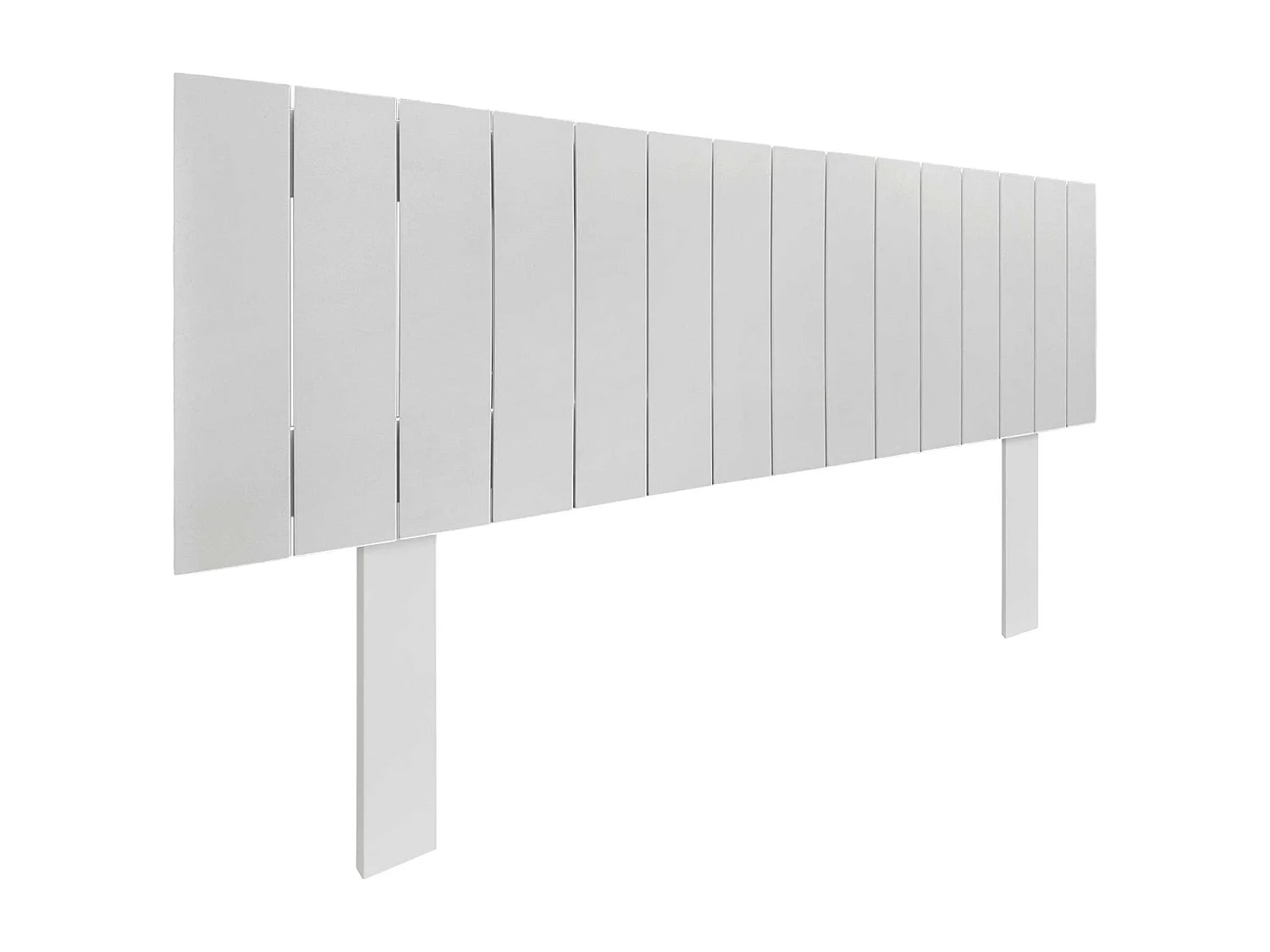 DHOME Hoofdeinde van gerecycled hout Dm verticale stijl met poten 145x115cm bedden 145 - effen wit