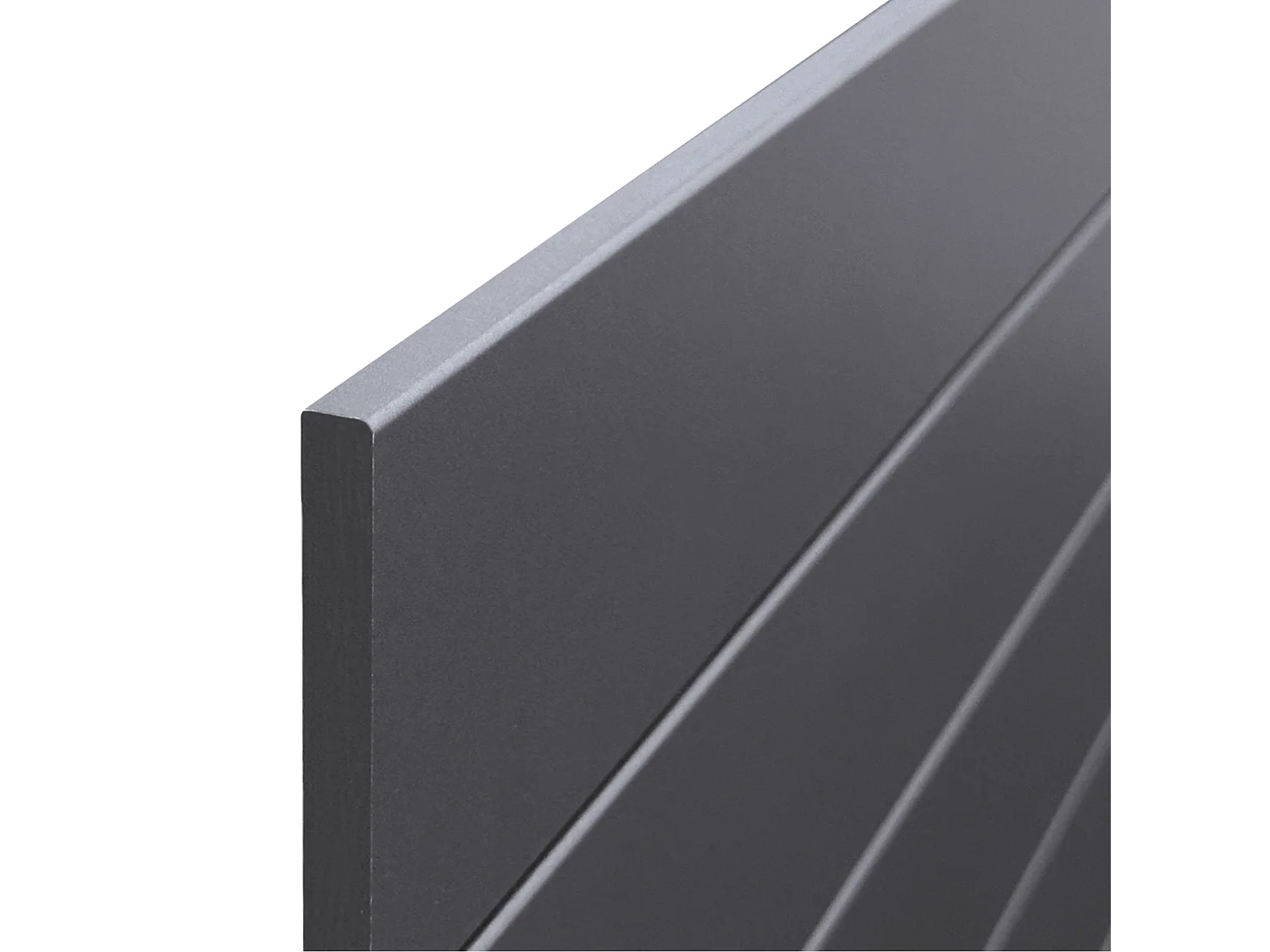 DHOME Tête de Lit Bois Recyclé Dm Style Palette Horizontale avec Pieds 110x115cm Lits 110 - Gris Massif