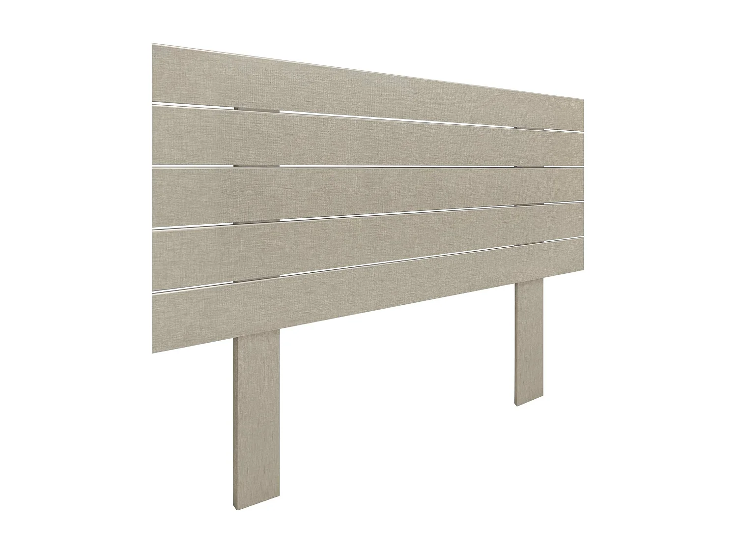 DHOME Cabeceira de Madeira Reciclada Dm Estilo Palete Horizontal com Pernas 90x115cm Camas 90 - Acabamento Linho