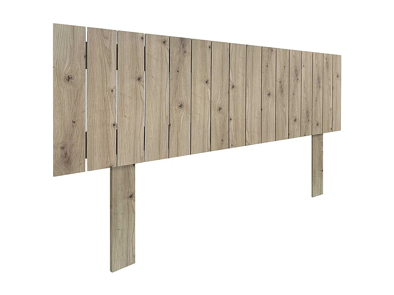 DHOME Hoofdeinde van gerecycled hout Dm verticale stijl met poten 145x115cm bedden 145 - eiken