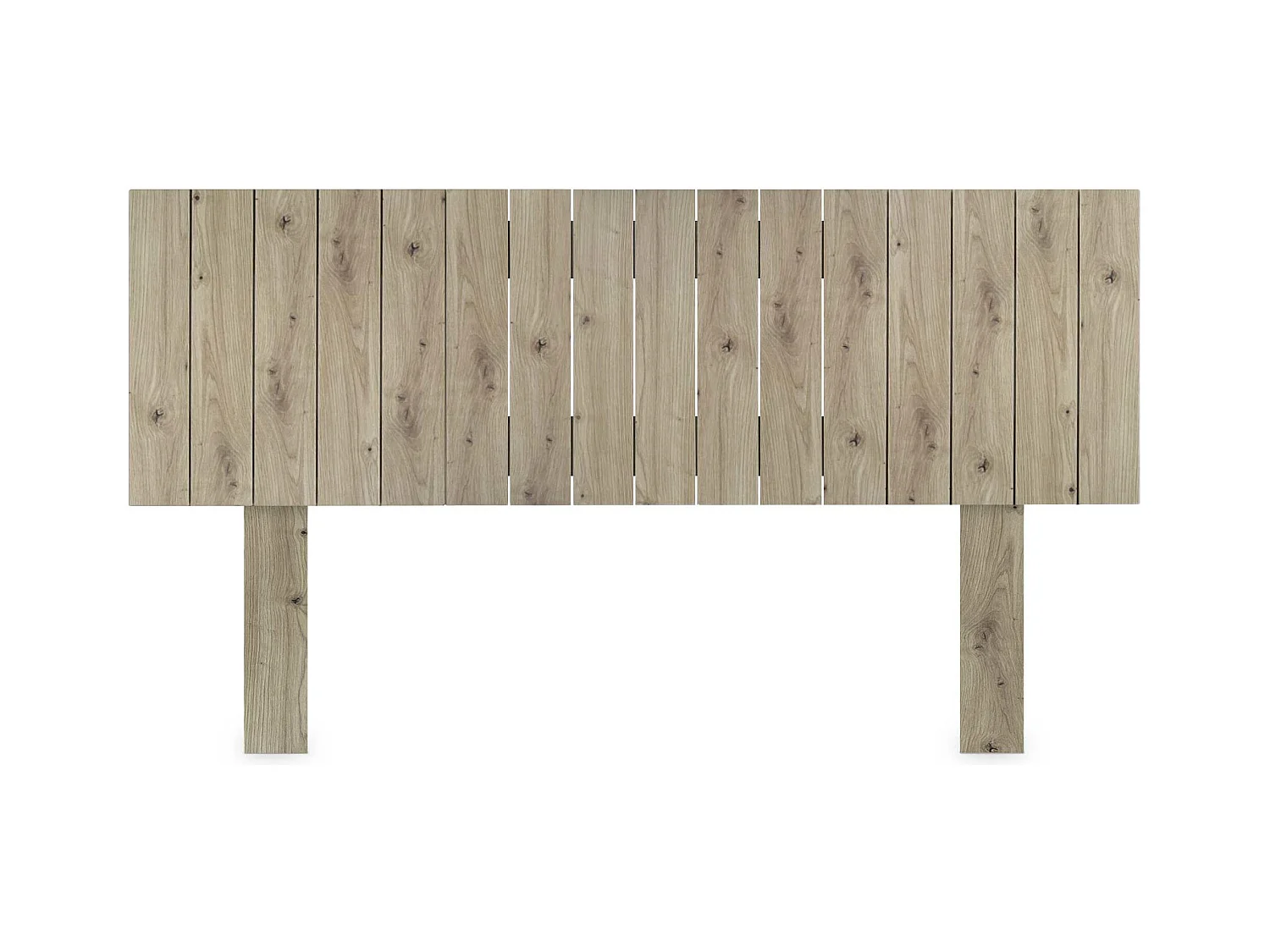 DHOME Hoofdeinde van gerecycled hout Dm verticale stijl met poten 145x115cm bedden 145 - eiken