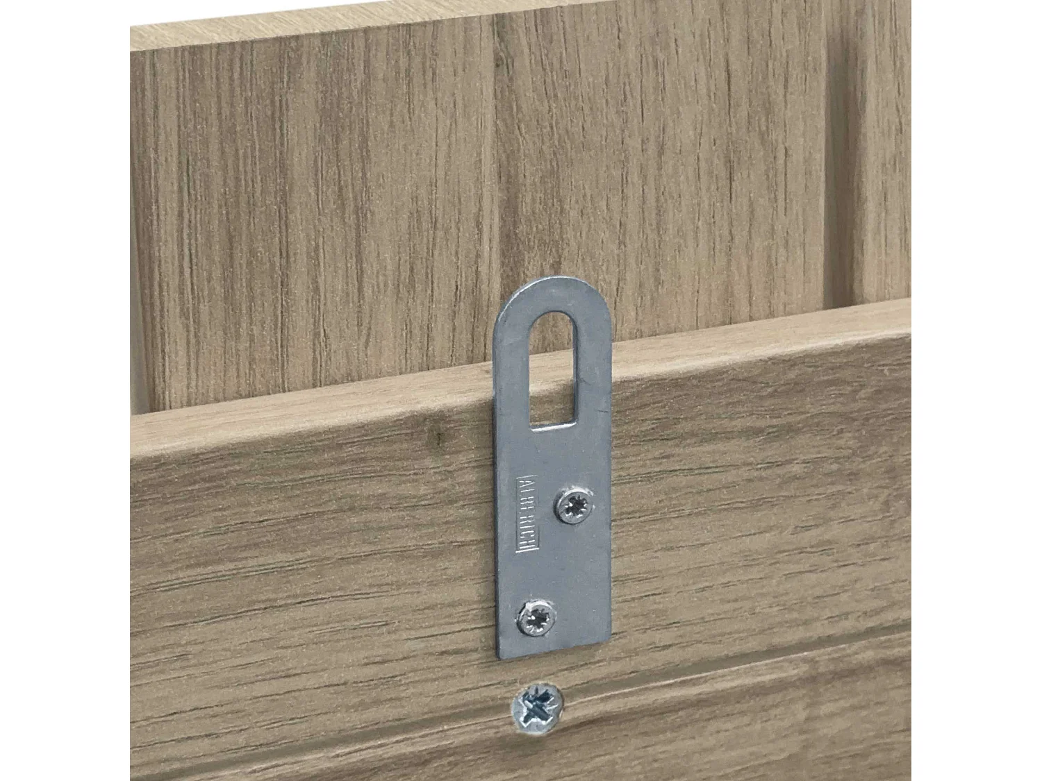 DHOME Hoofdeinde van gerecycled hout Dm verticale stijl met poten 145x115cm bedden 145 - eiken