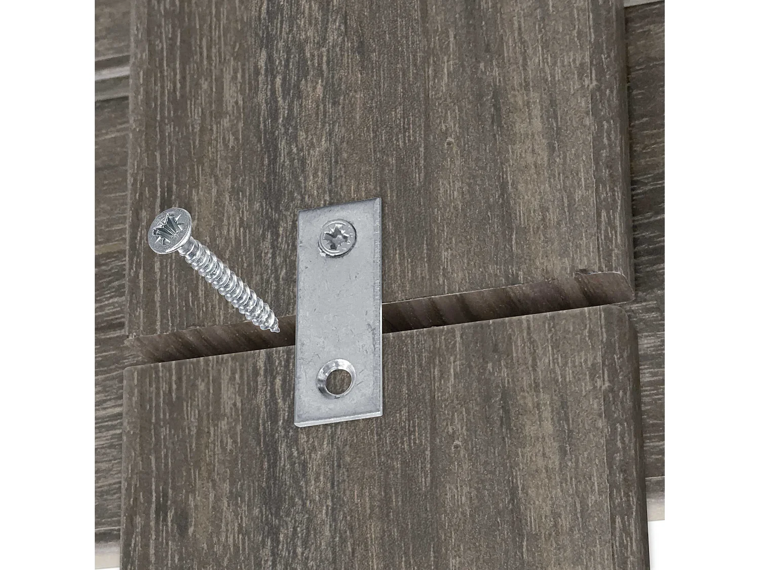 DHOME Kopfteil aus recyceltem Holz, Dm, horizontal, Palettenstil mit Beinen, 110 x 115 cm, Betten 110 – Amazonas-Eiche