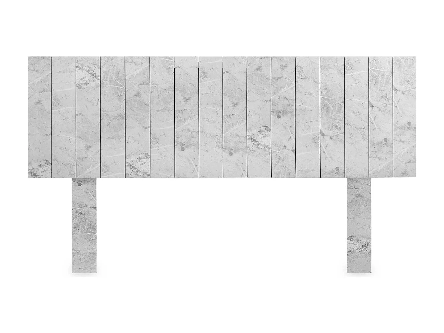 DHOME Tête de Lit Bois Recyclé Dm Style Vertical avec Pieds 150x115cm Lits 150 - Finition Marbre