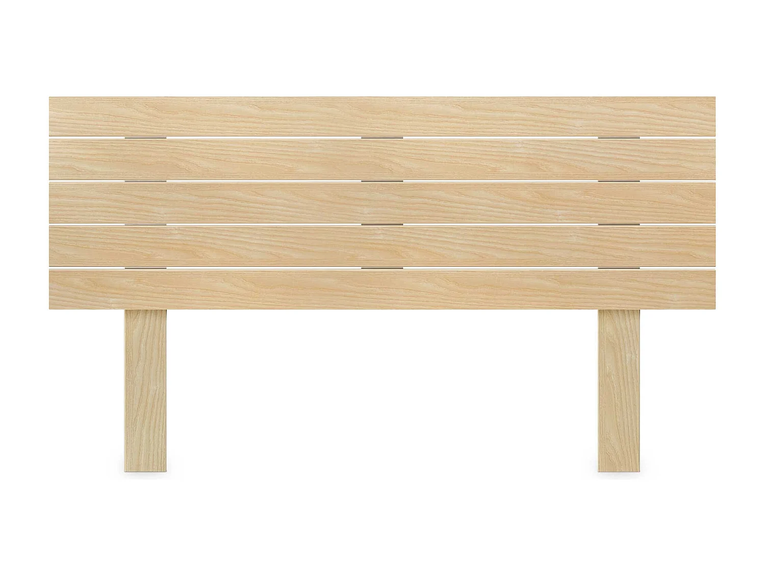 DHOME Kopfteil aus recyceltem Holz Dm, horizontal, Palettenstil mit Beinen 135 x 115 cm, Betten 135 – Naturholz