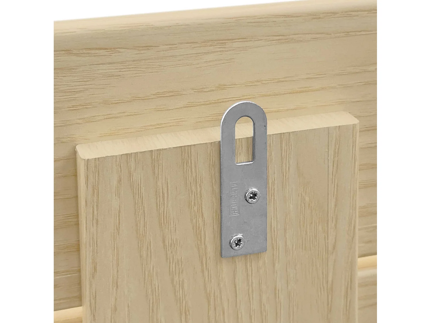 DHOME Kopfteil aus recyceltem Holz Dm, horizontal, Palettenstil mit Beinen 135 x 115 cm, Betten 135 – Naturholz