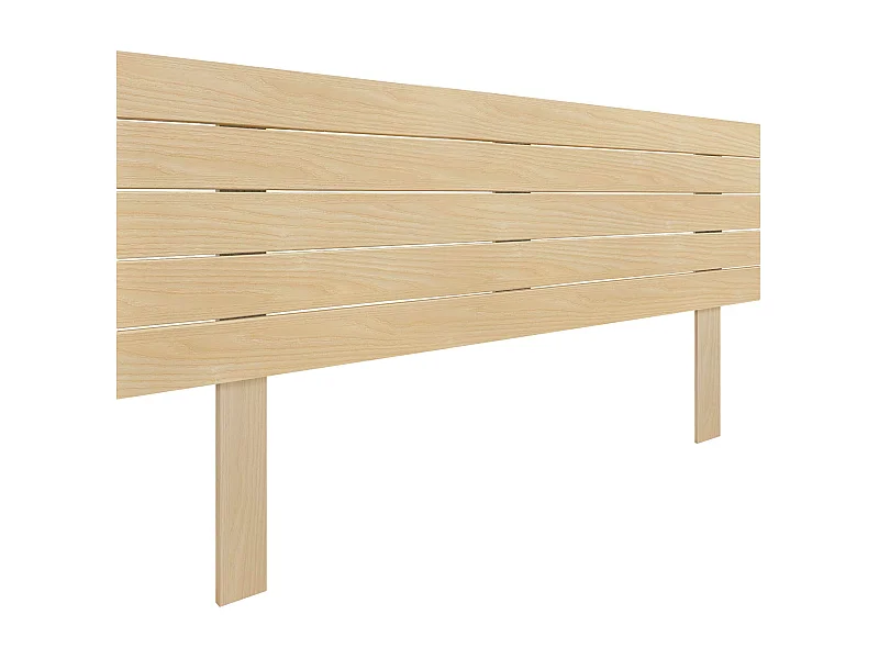 DHOME Tête de Lit Bois Recyclé Dm Style Palette Horizontale avec Pieds 135x115cm Lits 135 - Bois Naturel