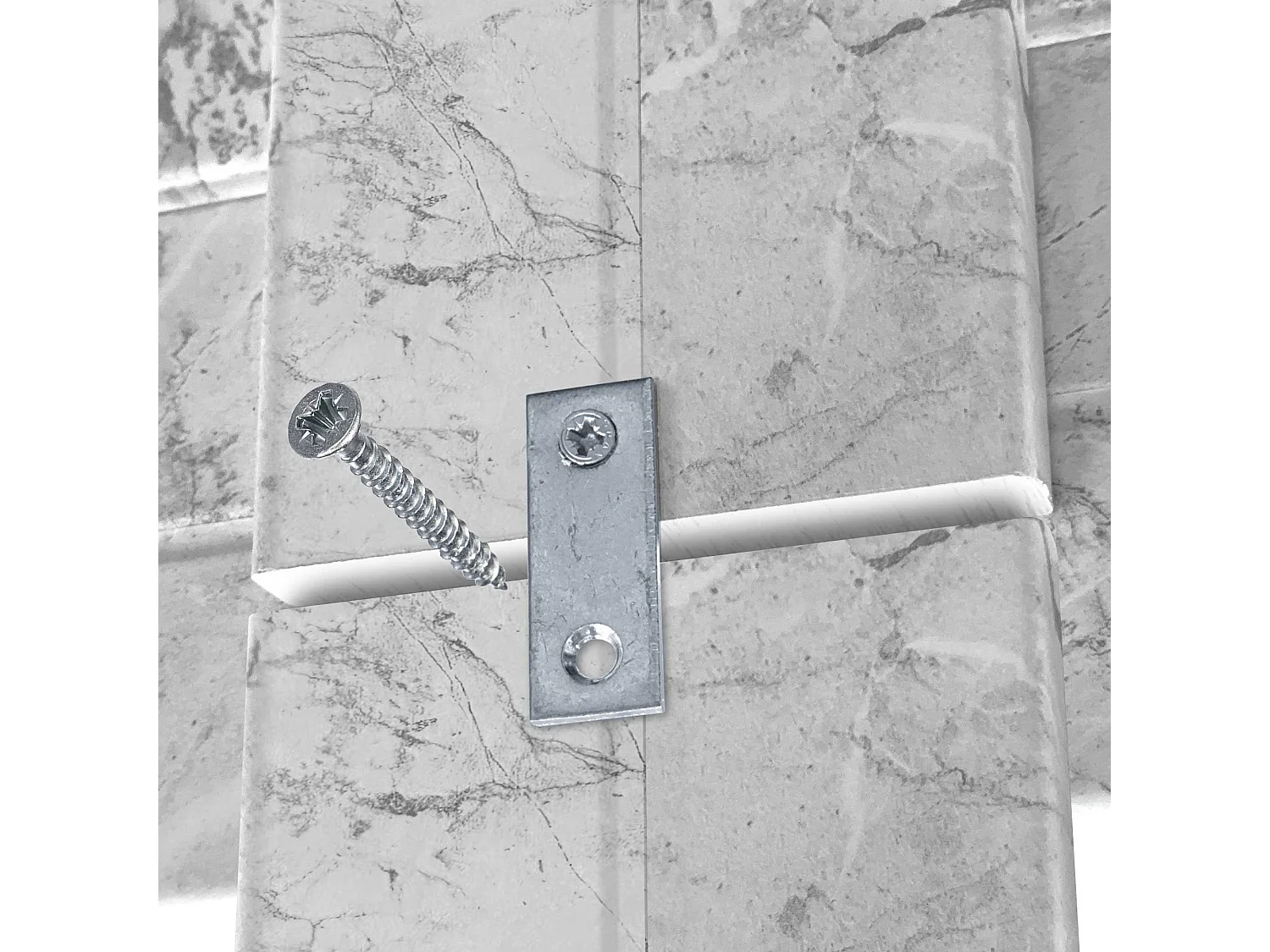 DHOME Tête de Lit Bois Recyclé Dm Style Palette Horizontale avec Pieds 105x115cm Lits 105 - Finition Marbre