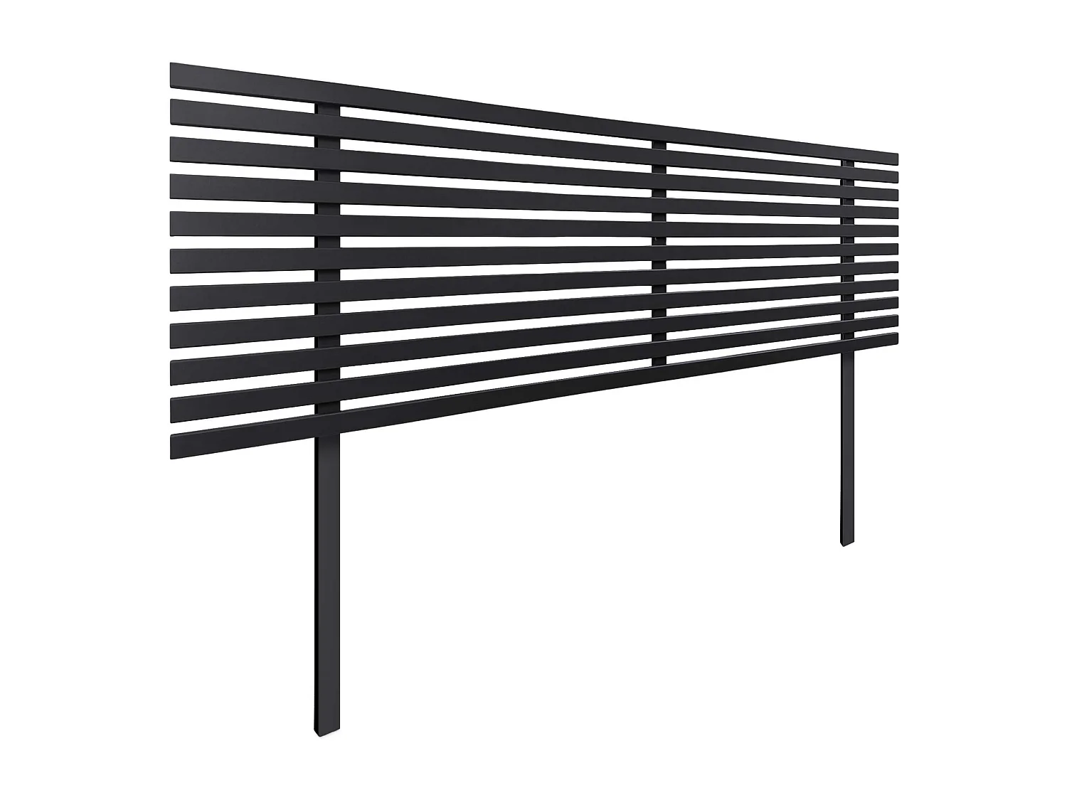 DHOME Cabeceira de Madeira Reciclada Dm Estilo Japonês com Pernas 145x115cm Camas 145 - Preto Sólido