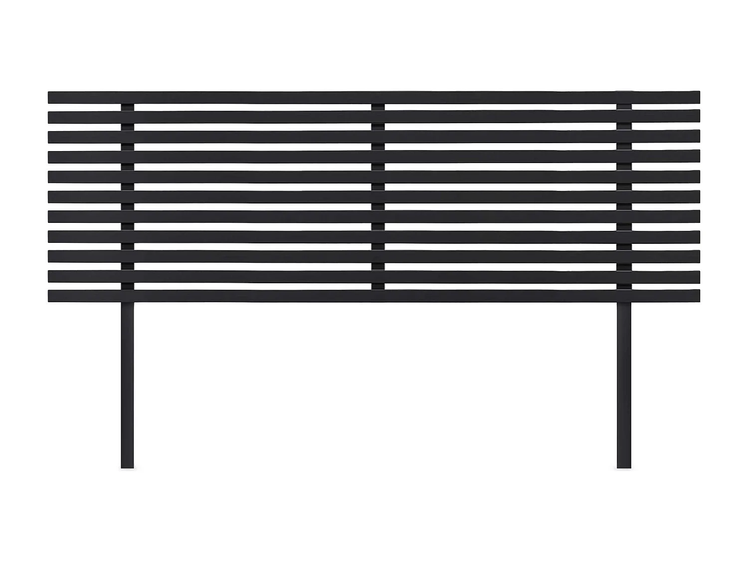 DHOME Cabeceira de Madeira Reciclada Dm Estilo Japonês com Pernas 145x115cm Camas 145 - Preto Sólido