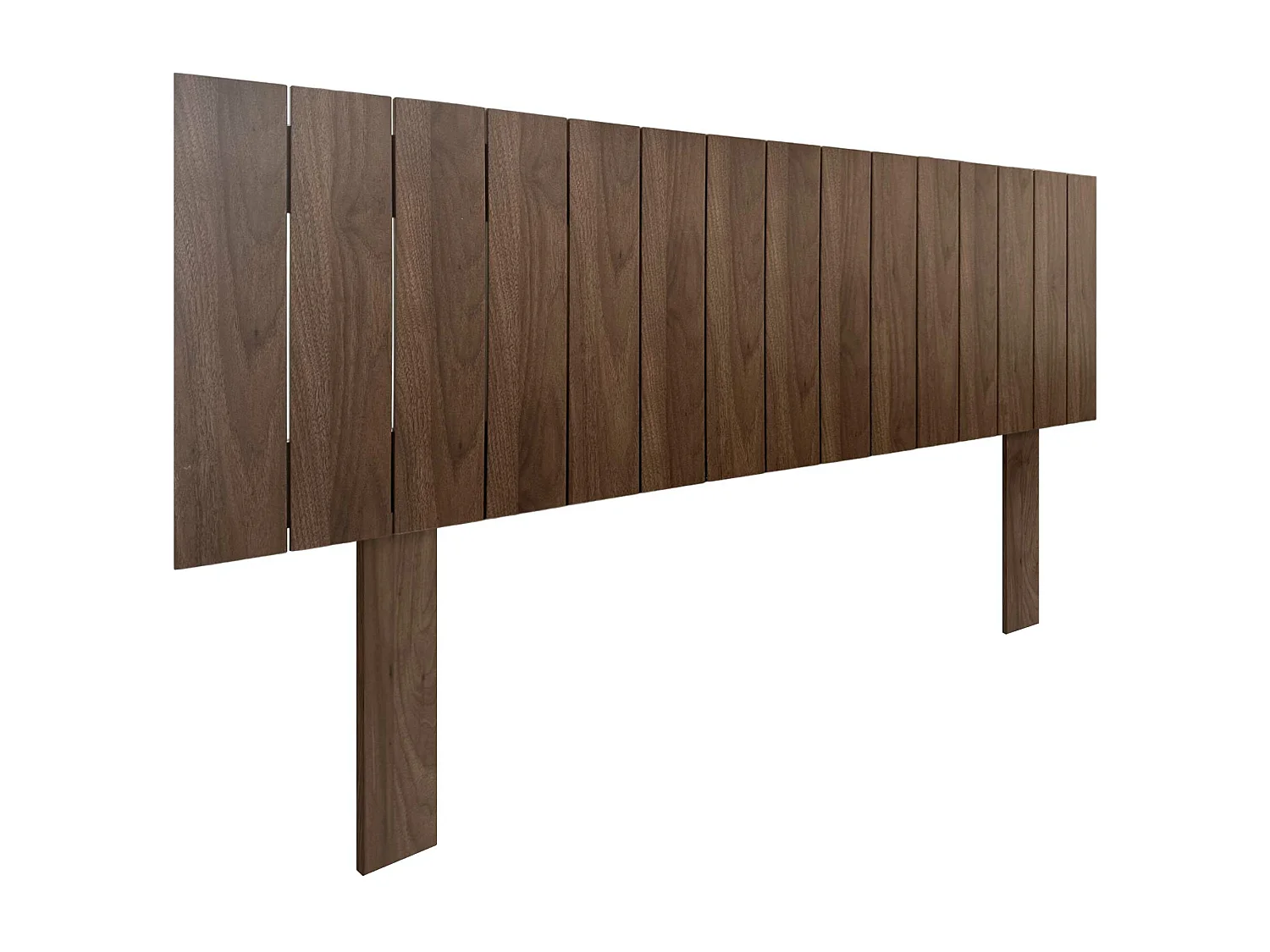 DHOME Tête de Lit Bois Recyclé Dm Style Vertical avec Pieds 150x115cm Lits 150 - Bois de Noyer