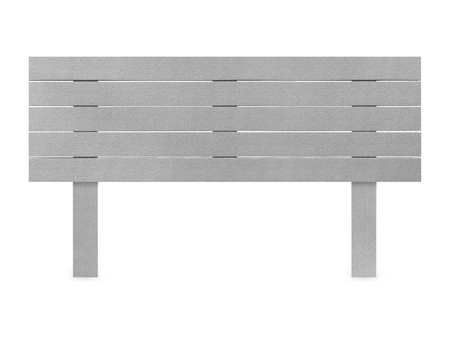 DHOME Cabeceira de Madeira Reciclada Dm Estilo Palete Horizontal com Pernas 160x115cm Camas 160 - Picos Cinza