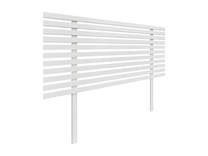 DHOME Tête de Lit Bois Recyclé Dm Style Japonais avec Pieds 105x115cm Lits 105 - Blanc Massif