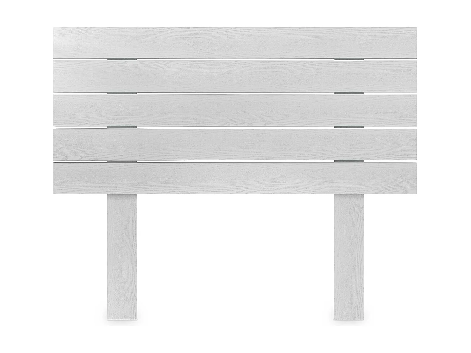 DHOME Kopfteil aus recyceltem Holz Dm horizontal Palettenstil mit Beinen 90 x 115 cm, Betten 90 – weißes Holz