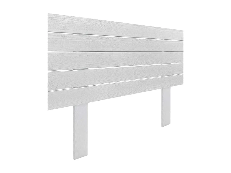 DHOME Kopfteil aus recyceltem Holz Dm horizontal Palettenstil mit Beinen 90 x 115 cm, Betten 90 – weißes Holz