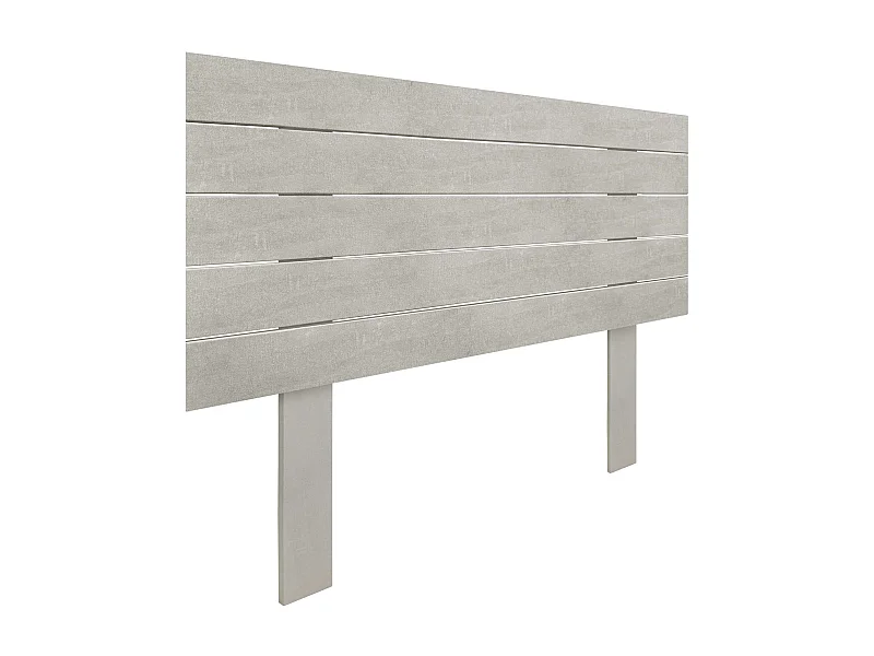 DHOME Kopfteil aus recyceltem Holz, Dm, horizontal, Palettenstil mit Beinen, 80 x 115 cm, Betten 80 – Stammesgrau