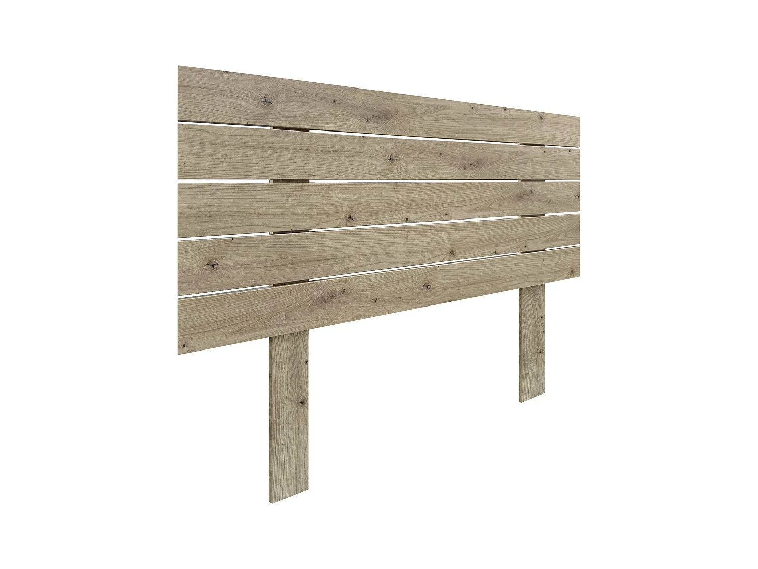 DHOME Tête de Lit Bois Recyclé Dm Style Palette Horizontale avec Pieds 90x115cm Lits 90 - Chêne