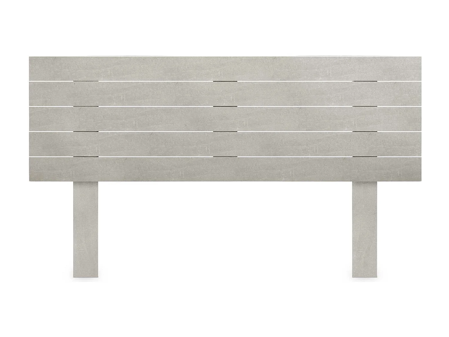 DHOME Kopfteil aus recyceltem Holz, Dm, horizontal, Palettenstil mit Beinen, 145 x 115 cm, Betten 145 – Stammesgrau