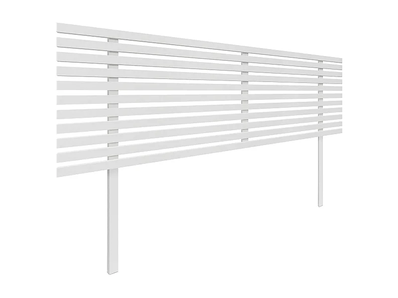 DHOME Tête de Lit Bois Recyclé Dm Style Japonais avec Pieds 135x115cm Lits 135 - Blanc Massif
