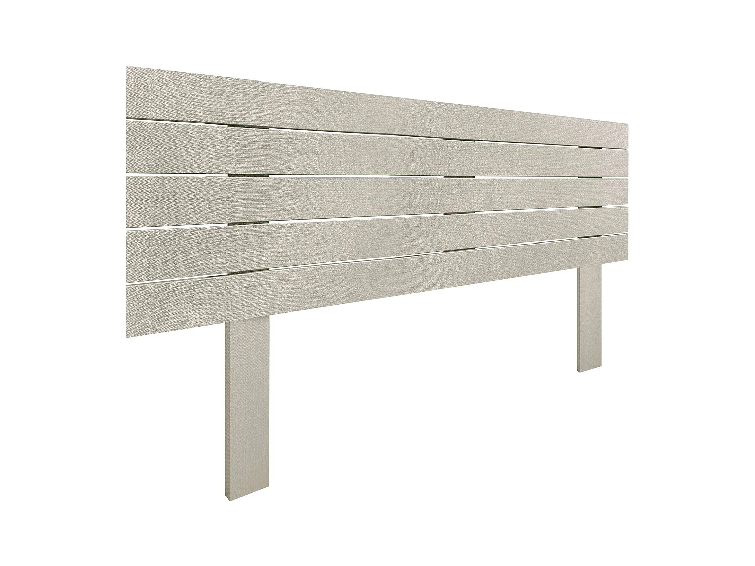 DHOME Tête de Lit Bois Recyclé Dm Style Palette Horizontale avec Pieds 135x115cm Lits 135 - Pointes Beige