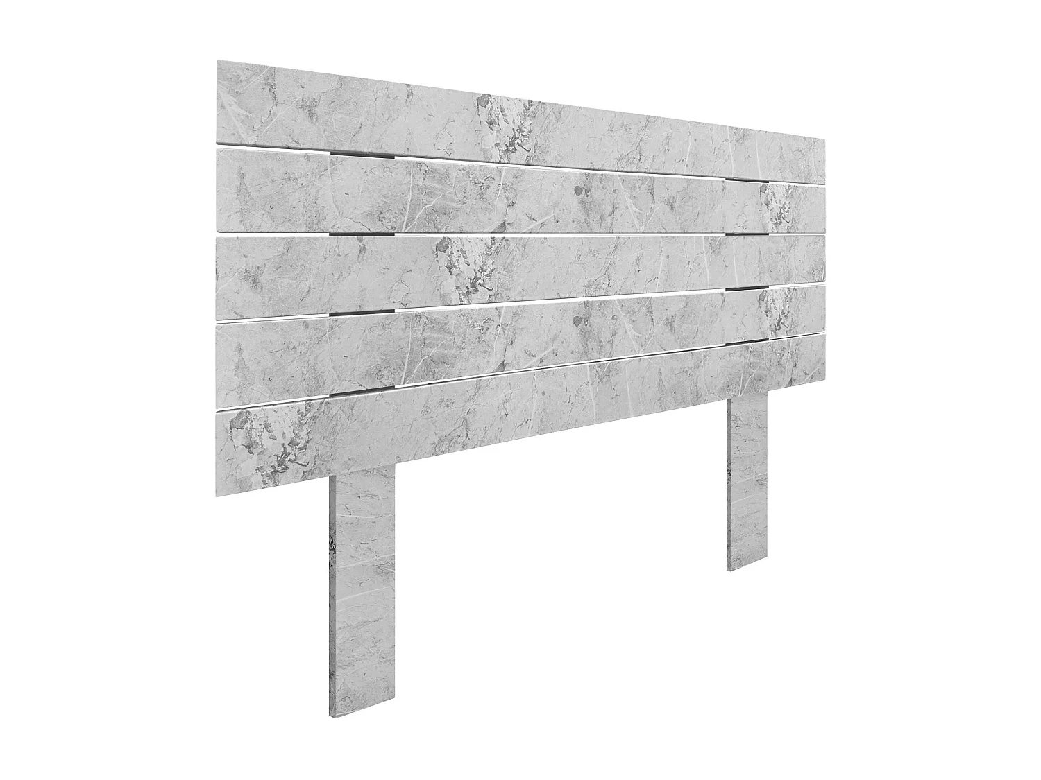 DHOME Kopfteil aus recyceltem Holz Dm-Horizontal-Palettenstil mit Beinen 95 x 115 cm, Betten 95 – Marmor-Finish