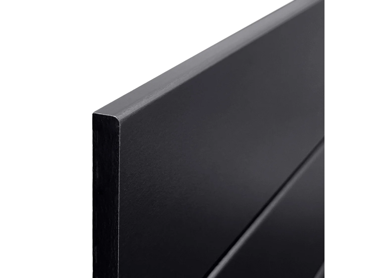 DHOME Kopfteil aus recyceltem Holz, Dm, horizontal, Palettenstil mit Beinen 95 x 115 cm, Betten 95 – Massives Schwarz