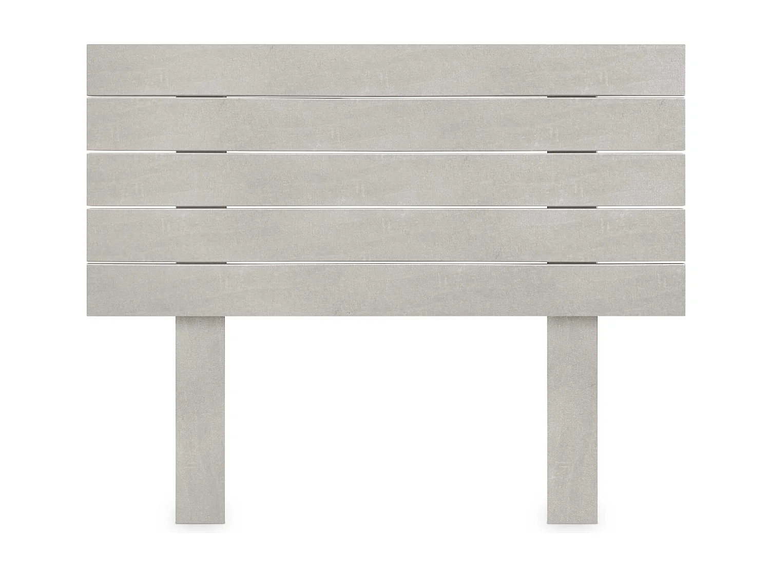 DHOME Kopfteil aus recyceltem Holz, Dm, horizontal, Palettenstil mit Beinen, 110 x 115 cm, Betten 110 – Stammesgrau