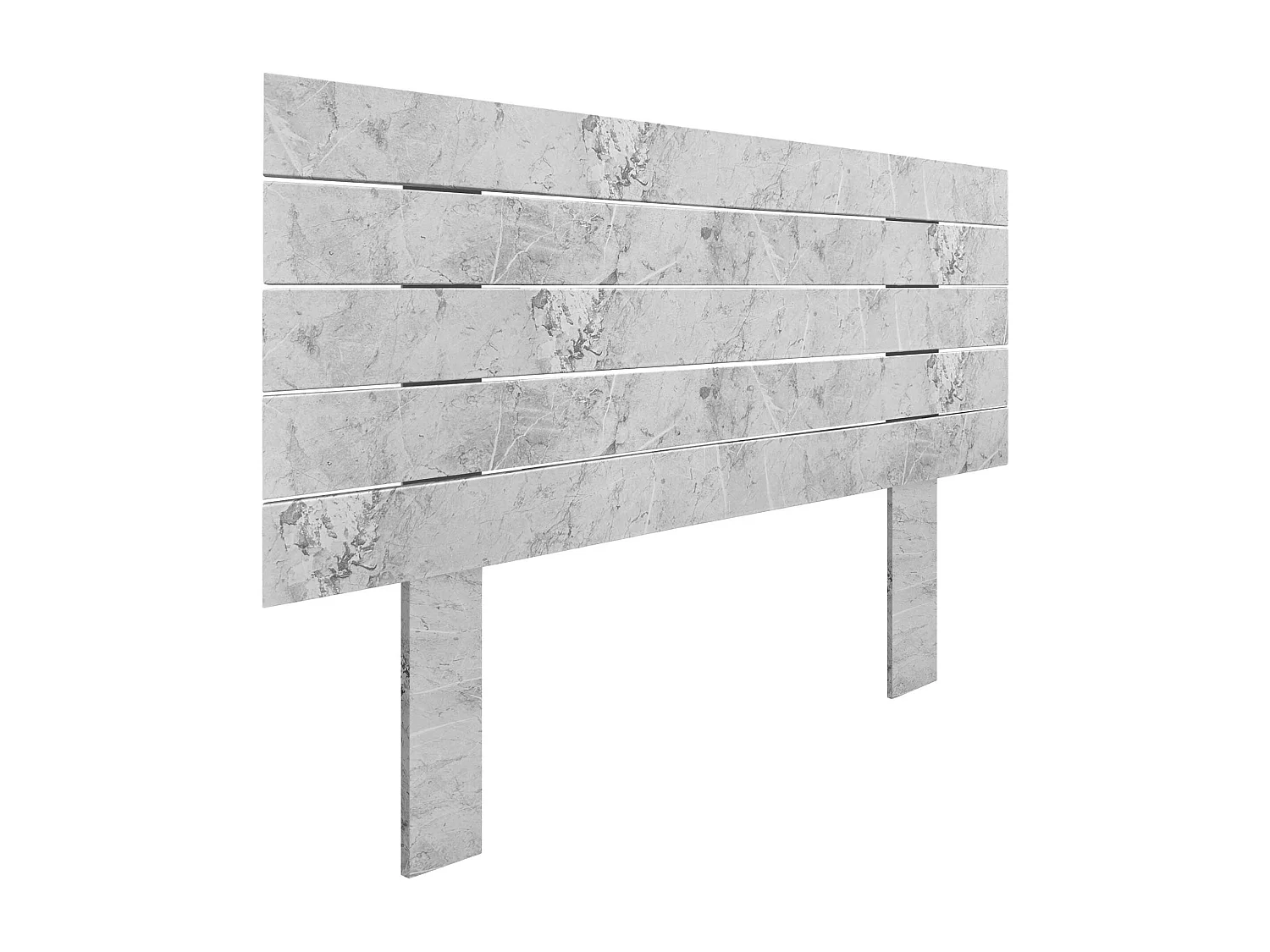 DHOME Hoofdeinde van gerecycled hout Dm Horizontaal Palletstijl met poten 110x115cm bedden 110 - marmeren afwerking