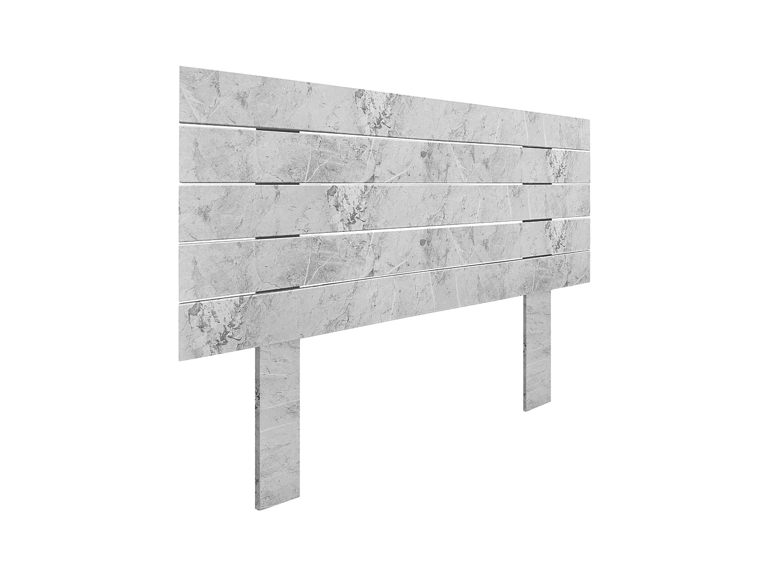 DHOME Tête de Lit Bois Recyclé Dm Style Palette Horizontale avec Pieds 110x115cm Lits 110 - Finition Marbre