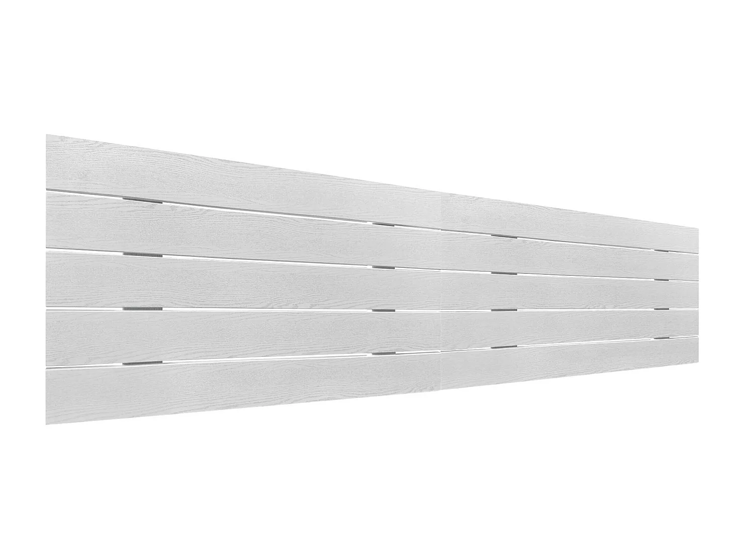 DHOME Tête de Lit en Bois DM Recyclé Double Style Palette Horizontale 160x46cm Lits 160 - Bois Blanc