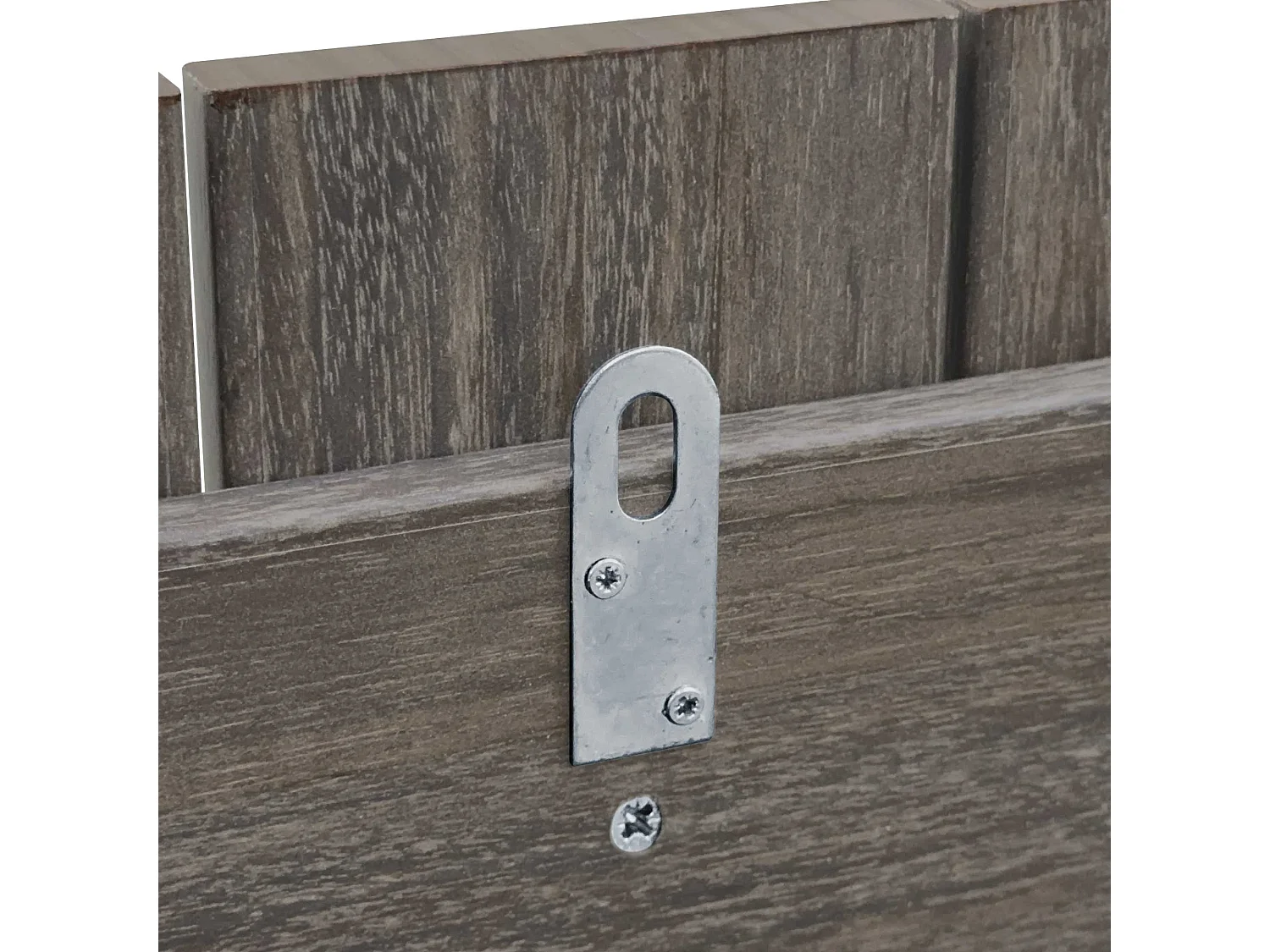 DHOME Testiera in Legno Riciclato Dm Stile Verticale con Gambe 145x115 cm Letti 145 - Rovere Amazon