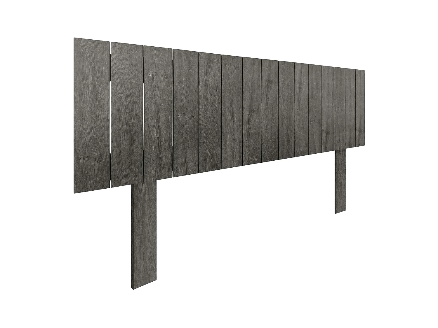 DHOME Tête de Lit Bois Recyclé Dm Style Vertical avec Pieds 150x115cm Lits 150 - Bois Frêne