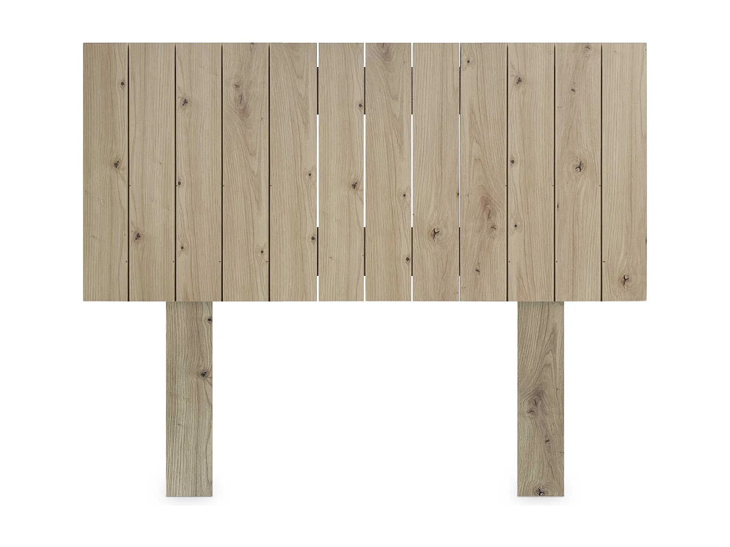 DHOME Cabeceira de Madeira Reciclada Dm Estilo Vertical com Pernas 110x115cm Camas 110 - Carvalho