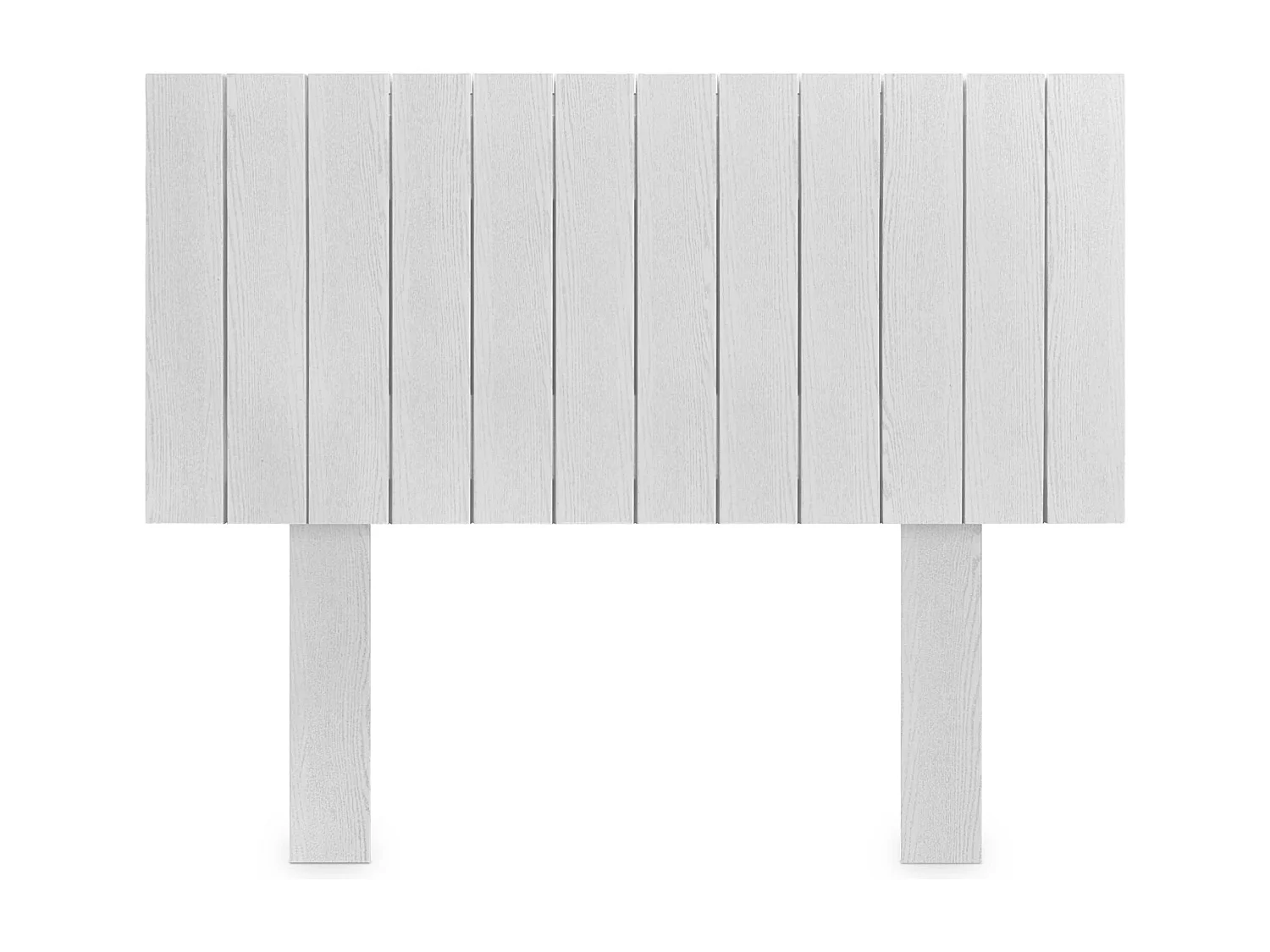 DHOME Tête de Lit Bois Recyclé Dm Style Vertical avec Pieds 90x115cm Lits 90 - Bois Blanc