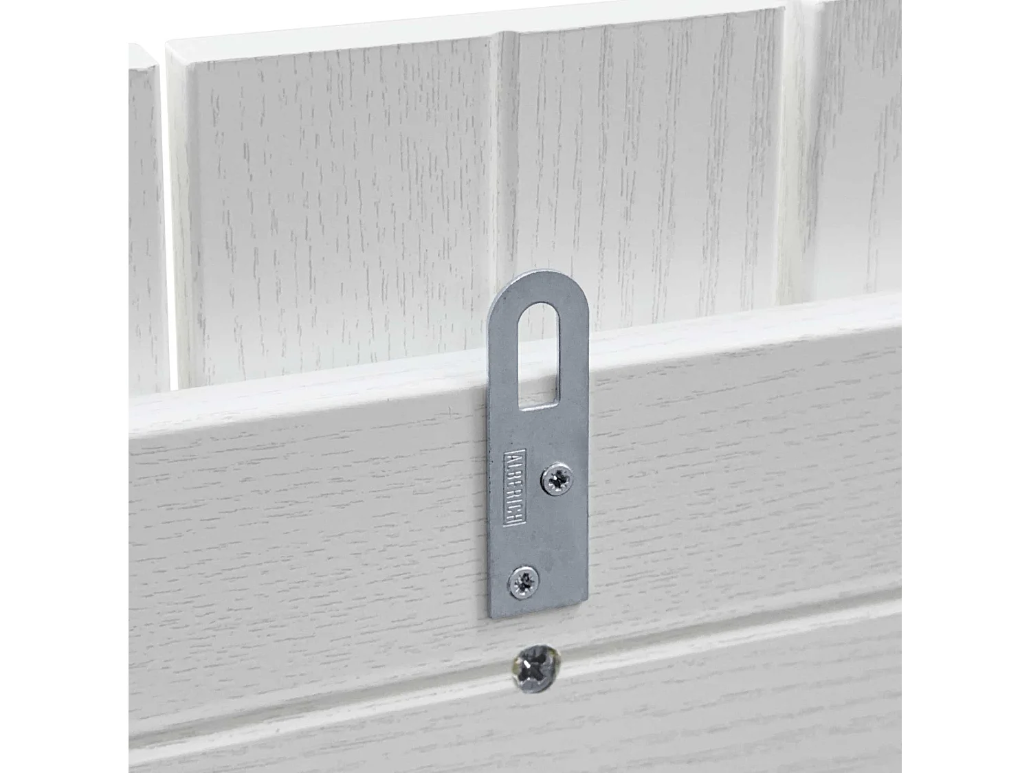 DHOME Tête de Lit Bois Recyclé Dm Style Vertical avec Pieds 90x115cm Lits 90 - Bois Blanc