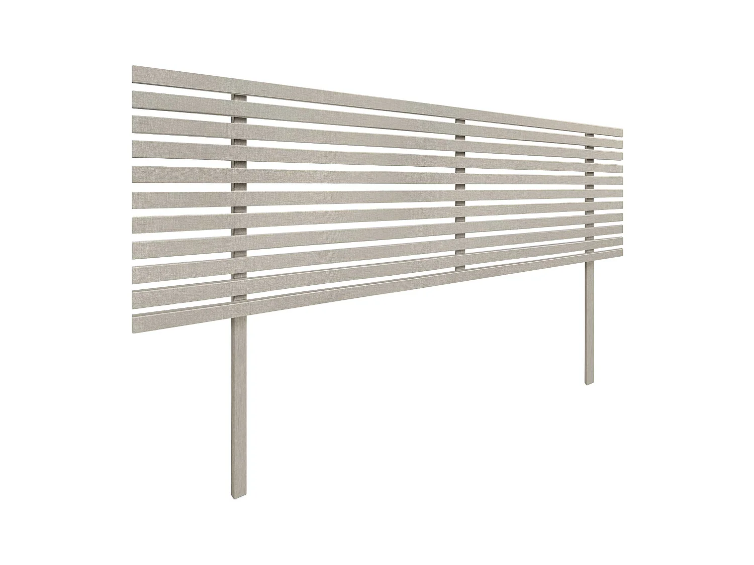 DHOME Hoofdeinde van gerecycled hout Dm Japanse stijl met poten 150x115cm bedden 150 - linnen afwerking