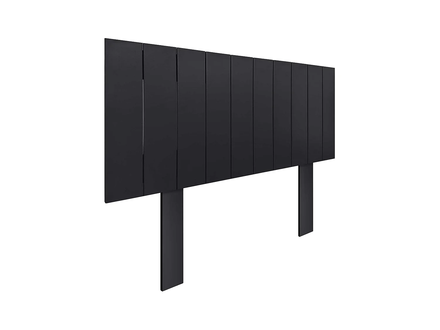 DHOME Tête de Lit Bois Recyclé Dm Style Vertical avec Pieds 110x115cm Lits 110 - Noir Massif